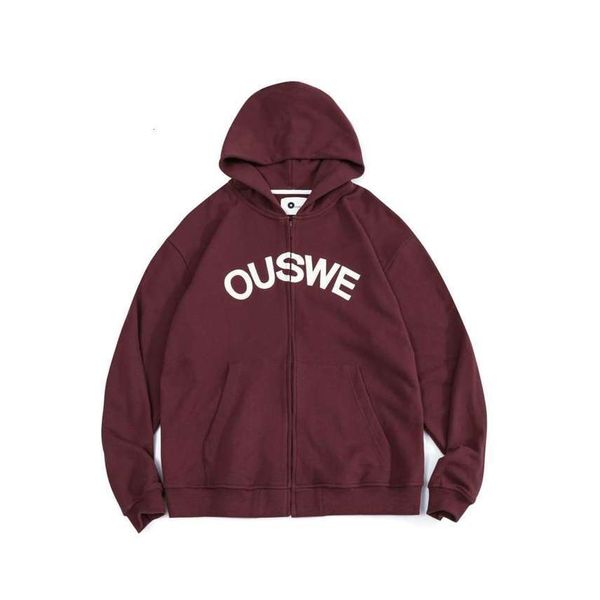 

autumn loose sweater men's and women's fashion brand American Hooded Jacket trend rh02, Black