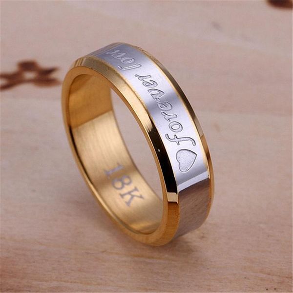 

gold color new listing tide boys always love steel ring punk style ring jewelry women men lovely nice noble h bbytyj, Silver