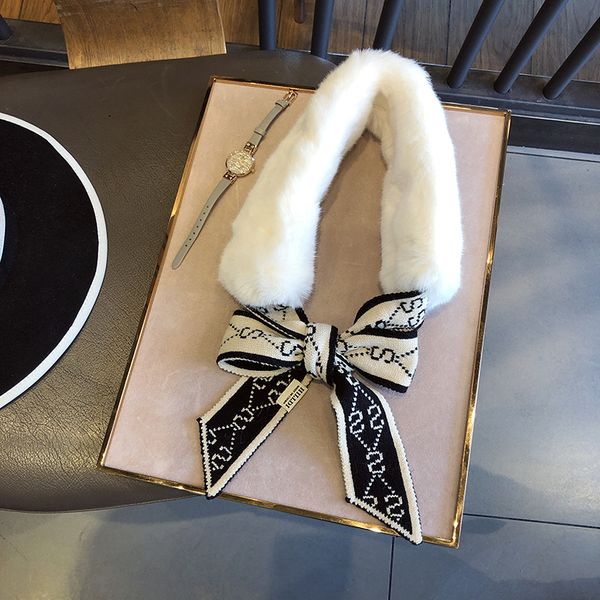 

east gate новые ins шеи плюшевые шарф зимы женщин теплая шерсть воротник ленты небольшой стенания, Blue;gray