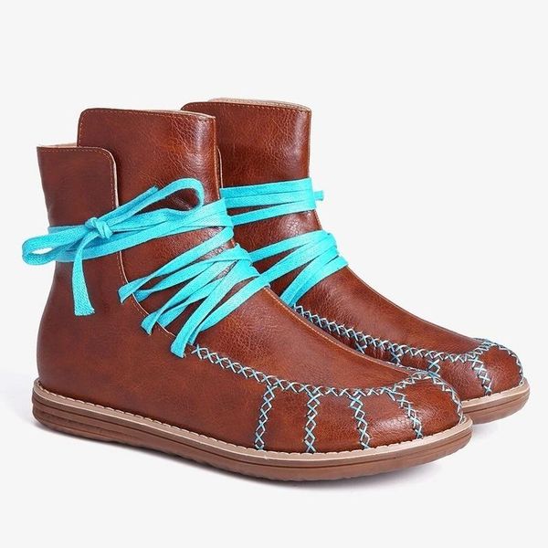 

2020 christmas new ladies snow boots flat bottom strap casual women's boots plus size 40-42 snow zapatos para mujer, Black