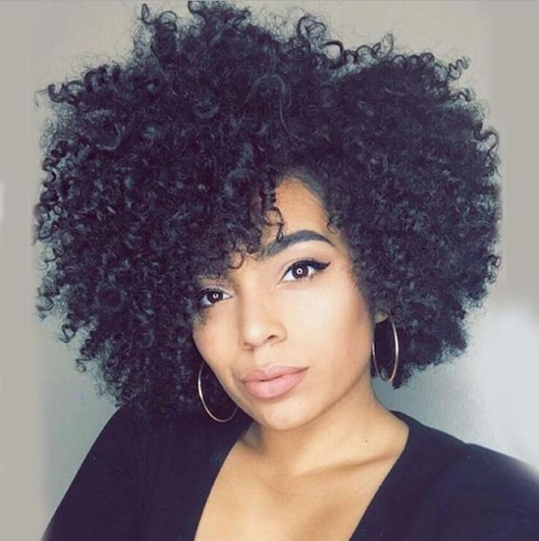 

wig european and american fashion african small volume female head set wholesale, Black;brown