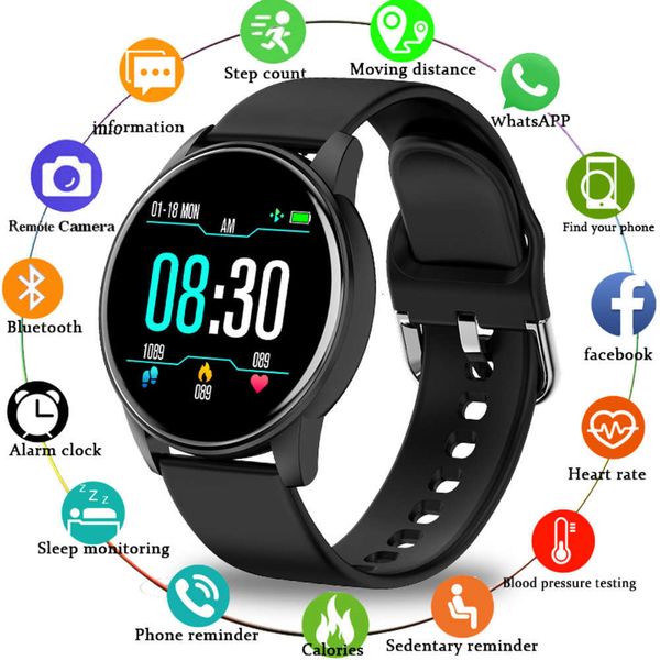 

multifunctional for men women, sports smart watch with heart rate and blood prsure control, replaceable strap, 2020jk