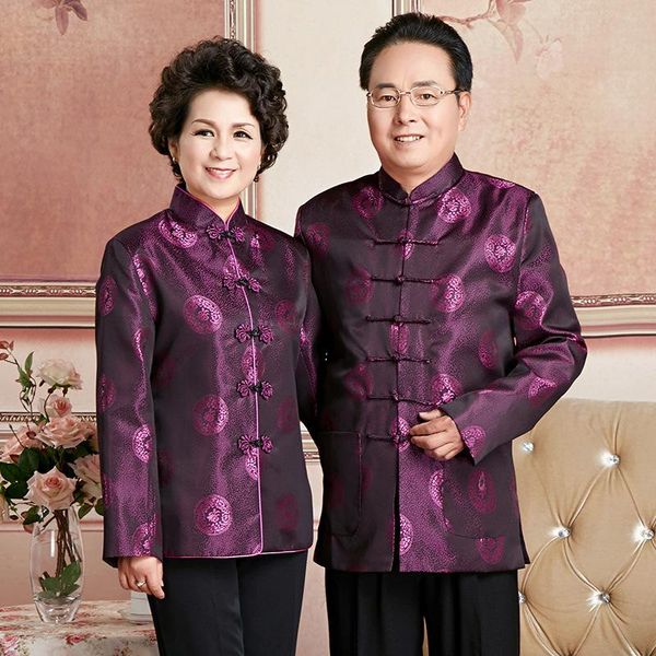 

ethnic clothing shanghai story cheongsam chinese traditional for women men style jacket couple 4 color, Red