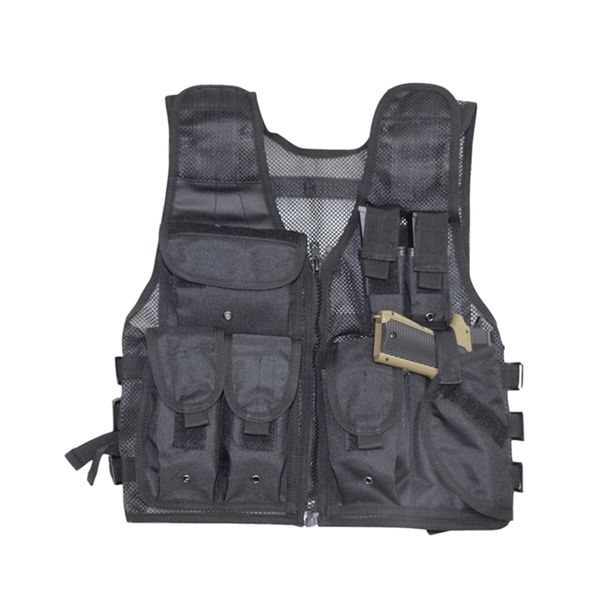 Тактическая военная Molle Mesh Best Многофункциональный открытый регулируемый камуфляж черный быстрый сухой рыбацкий жилет охотничий куртка одежда 201214