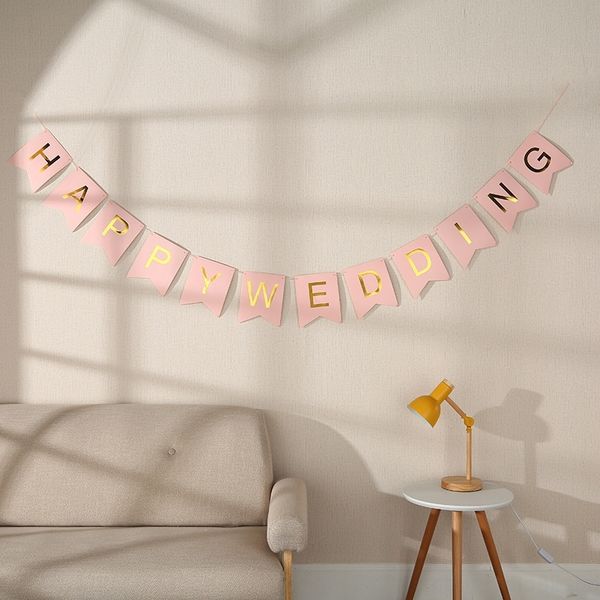 

30qff weedding dovetail dove tail happy flag happy paper letter wedding banner large wedding room decoration flag 2wf3l