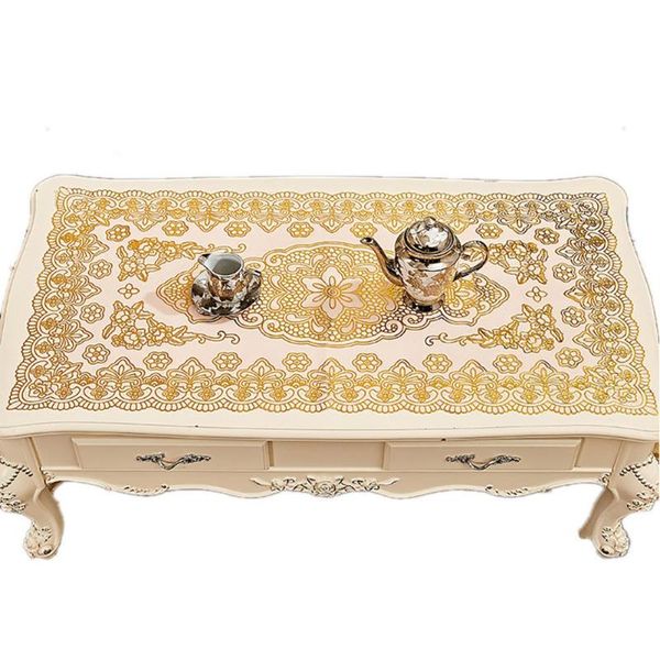 

lanlan simple waterproof rectangular hollowing anti-scald table cover