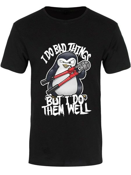 

psycho penguin t-shirt i do bad things premium men's black harajuku tee shirt sport hooded sweatshirt hoodie