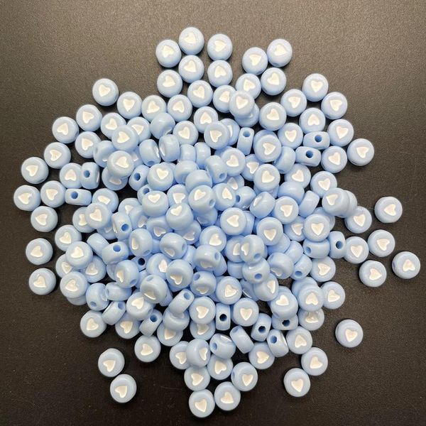 

new 100pcs 4x7mm peach heart beads multicolour color acrylic oblate beads diy craft for jewelr bbyokl, Black