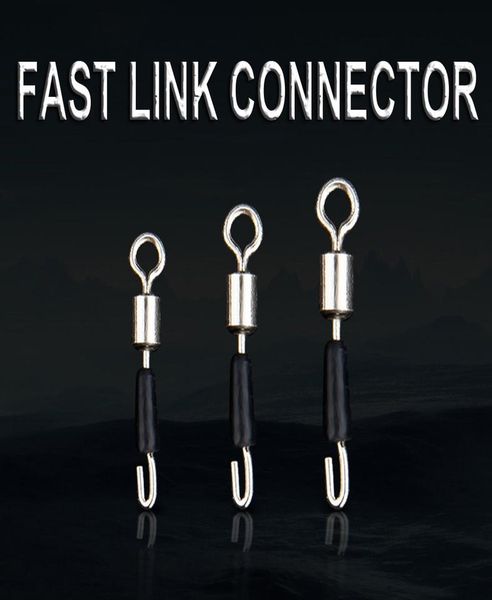 

30pcs / серия рыбалка вертлюги линия для подключения разъемов роллинг вертлюги быстрого fast link connector с резиновым шлангом рыболовных с