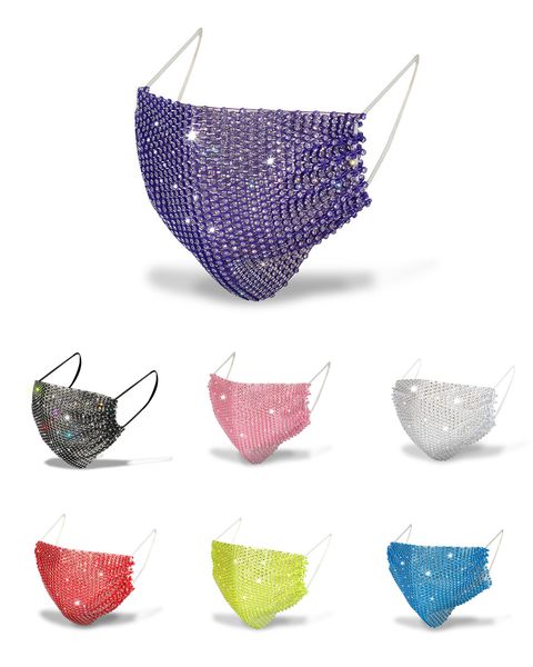 

trendy bling rhinestone face mask jewlery for women body jewelry night club decorative jewellery party