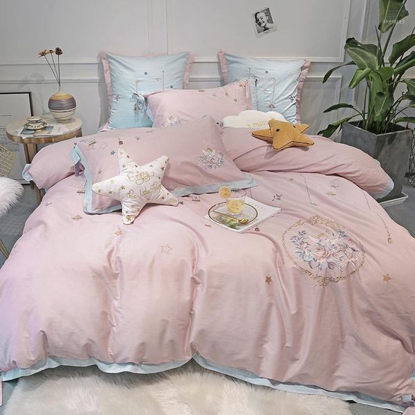 

60s egyptian cotton embroidered bedding set1
