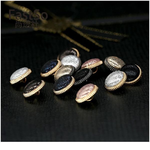 

10pieces 12.5mm gold shirt vintage buttons metal hand made fancy fashion clothes decorative button sewing diy cover habe bbypar, Blike;white