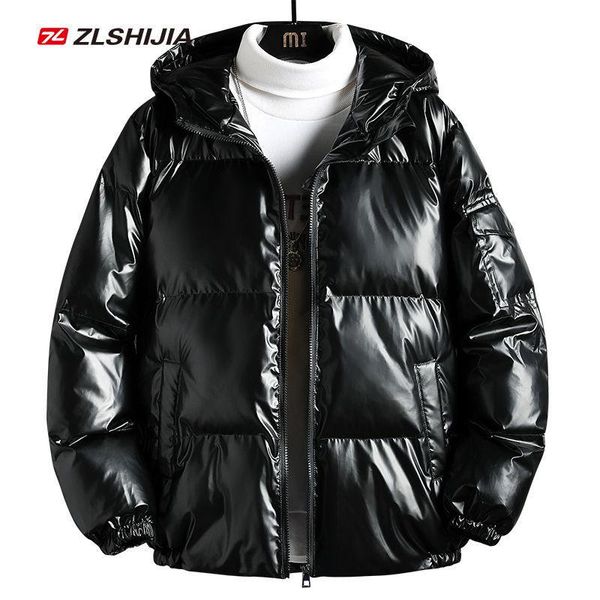 

mens new down cotton jacket short style wear winter cotton padded jacket male large padded, Black
