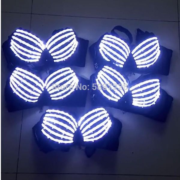 

bras event&party supplies nightclub ds costume bar clubwear led bra cosplay light-up for halloween masquerade clothes, Red;black