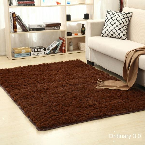 

cushion/decorative pillow thickened washed silk wool anti-slip rug living room coffee table bedroom bedside mat yoga solid color plush