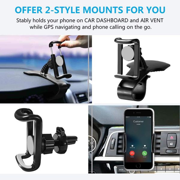 

univerola car phone holder universal hud gps dashboard phone holder flexible clip stand bracket for iphone xiaomi smartphones jllzlz
