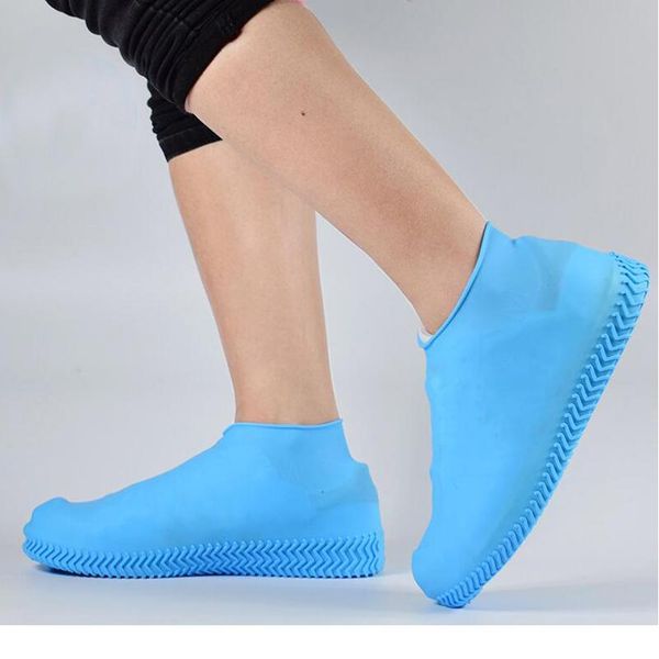 

sile overshoes reusable waterproof rainproof men shoes covers rain boots non-slip washable wear-resistant re jllsjv