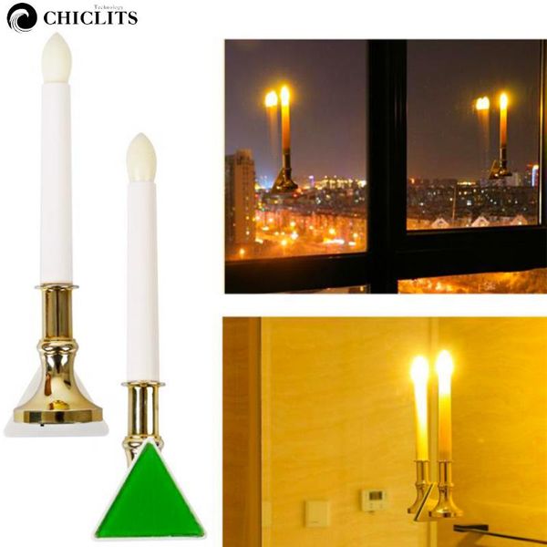 

chiclits light-controlled candle lights decoration 2pcs candle holders home lighting glass lamp wall lamp usb charging
