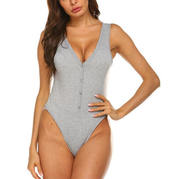 

summer women body suit beach sea sleeveless bodysuit fitness backless skinny jumpsuit slim solid button bodycon rompers, Black;white