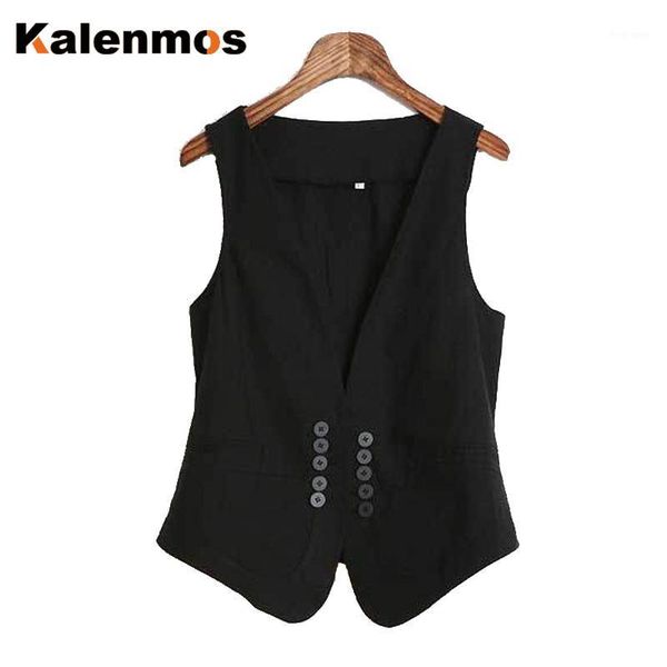 

korean blazer vest women vests office work fashion slim coats new fashion 2020 casual black sleeveless jacket female spring 3xl1, Black;white