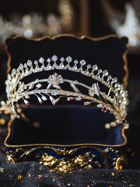 

ldance a4334 bridal headdress new korean water luxury crown dual purpose band knot wedding dress hair accessories m, Silver