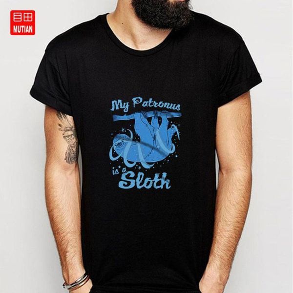 

men's t-shirts my patronus is a sloth t shirt1, White;black