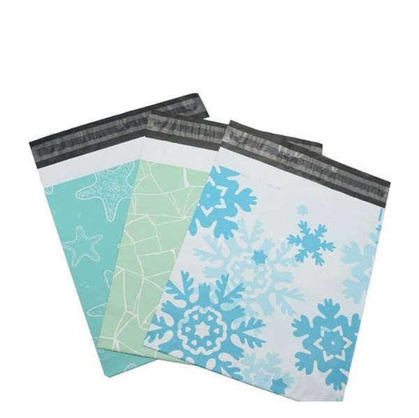 

starfish snowflake pattern plastic post mail bags poly mailer self sealing mailer packaging envelope courier expr jlliow xmh_home