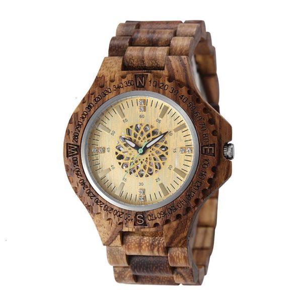 

waterproof automatic all wood men's mechanical t9005 wristwatch 20213ztv, Slivery;brown