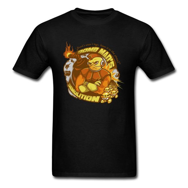 

sport funny bomb mans demolition 2018 new t-shirt stylish cartoon print men's black t shirt o-neck pure cotton fabric