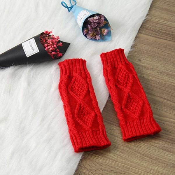 

five fingers gloves warm solid mittens girls guantes de invierno para mujer women knitting & cotton winter fingerless, Blue;gray