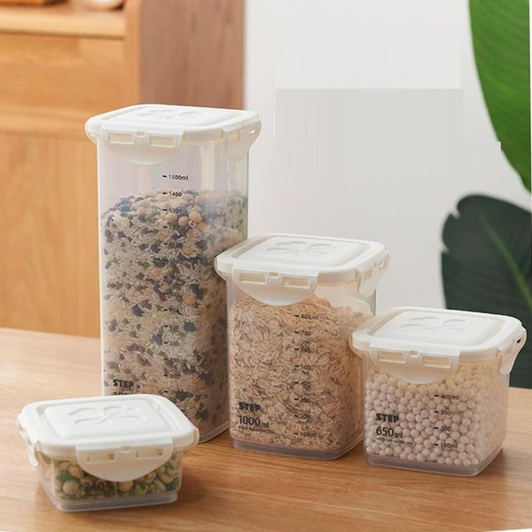 

storage tank kitchen refrigerator transparent moisture-proof keep fresh sealed grains dried fruit snack storage container