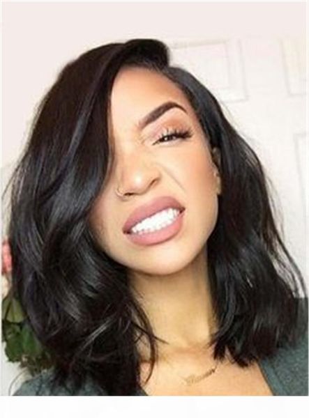 

natural curly lace front wig bob lace front wigs human hair short bob wig for black women bob wig with baby hair, Black;brown