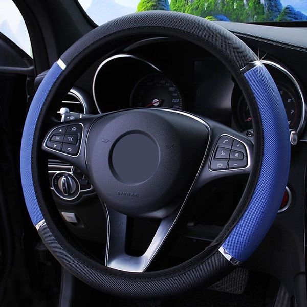 

37-38cm diameter car steering wheel cover anti slip case car-styling pu leather steering covers universal interior accessories