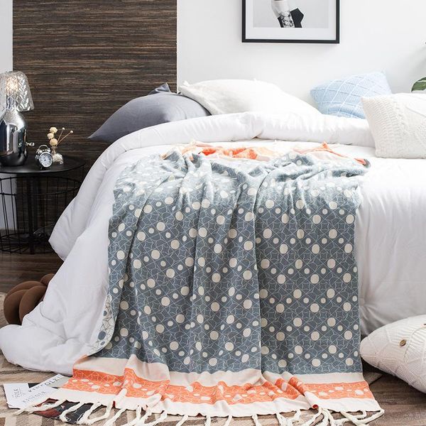 

new geometric pattern knit tassel blanket for beds soft 100% cotton knitted fringed blanket bedding warm and cute nap bedspread1