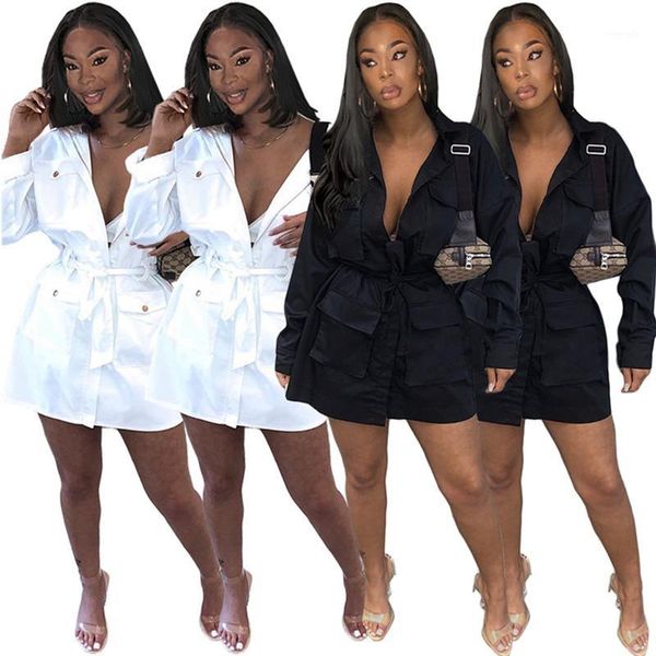 

women's casual pocket zipper windbreaker coat1, Tan;black