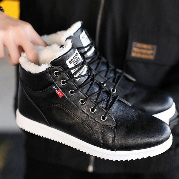

Waterproof Men Ankle Boots Non-slip Keep Warm New Snow Boots With Plush Outdoor Sport Casual Adult Winter Shoes Size 39-45 #Da6T