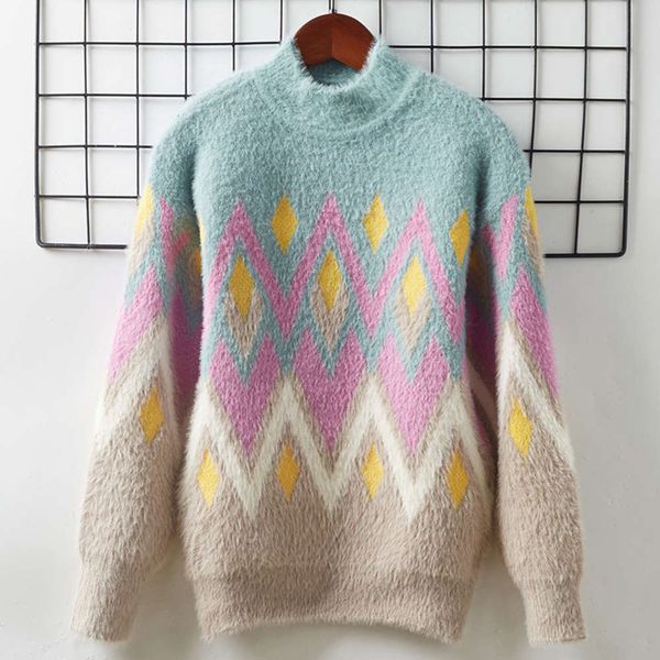 

sweater girls' thickened winter new children's wear, Blue