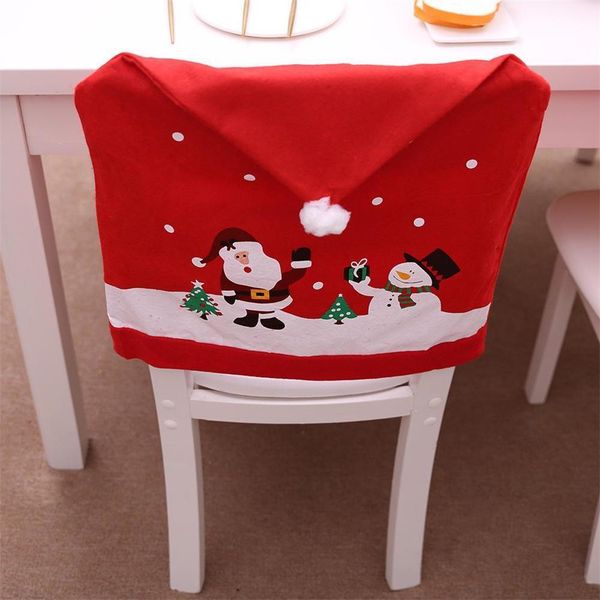 

newsanta claus snowman l restaurant new year christmas decorations chair cover