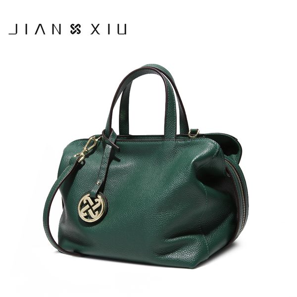 

jianxiu genuine leather handbag luxury handbags women bags designer shoulder bag 2019 new litchi pattern tote small bag 2 color c0121
