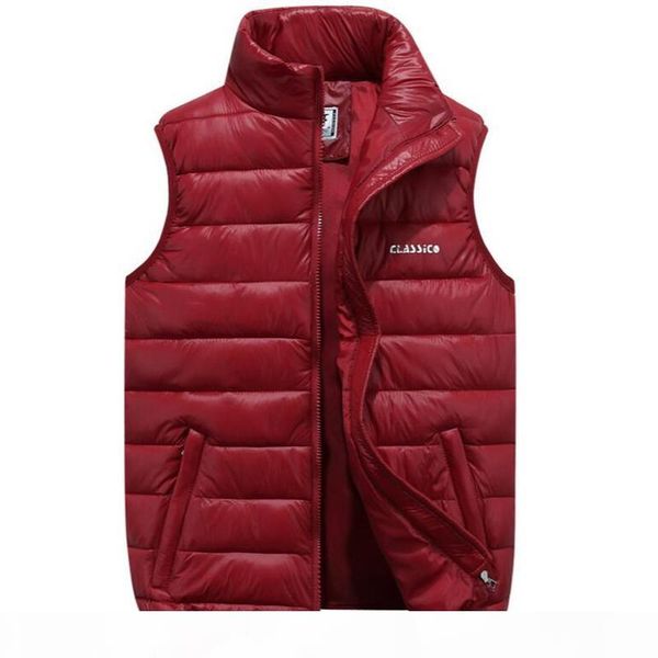 

delivery 2017 new men's casual wear code feather cotton vest fall winter slim cotton large size vest, Black;white