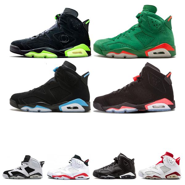 

fashion infrared bred 6 6s men basketball shoes green suede gatorade unc oreo carmine men sports sneakers trainers us 7-13
