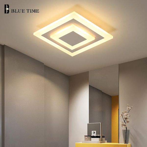 

new modern chandelier lighting luminaires 20x20cm square chandelier for home living room bedroom corridor lamp indoor led lustre