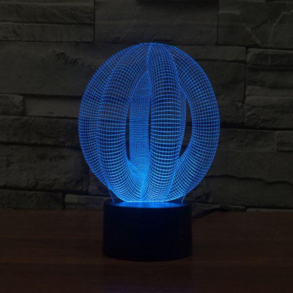

2021 new round 3d decor bulbing night light building led lighting home table lamp nightlight as gift 43sv