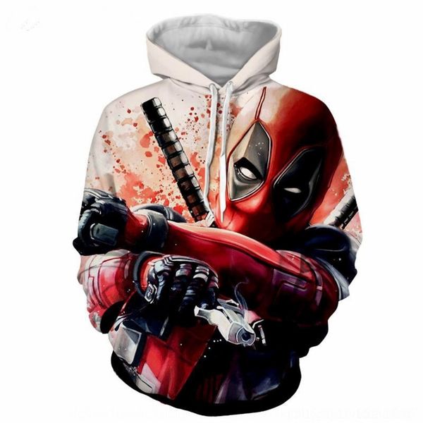 

spr6y hooded digital digitaldeadpool sweater style 3d printed new new digital digitaldeadpool hooded style 3d printed sweater tribi, Black