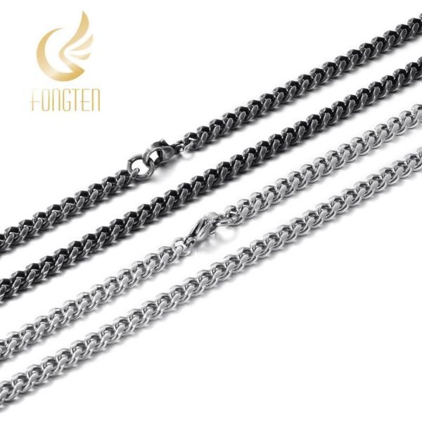 

chains 5mm s/retro color curb chain necklace men, Silver