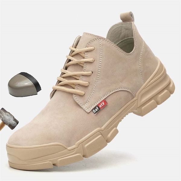 

2019 моды люди toe сталь лето дышащей легкая ударопрочная stab безопасного сварщик безопасность загрузка спецобувь y200915, Black;brown