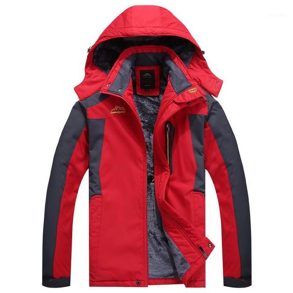 

men's winter inner fleece waterproof jacket outdoor sport warm brand coat hiking camping skiing male jackets1 jackets&hoodies, Blue;black