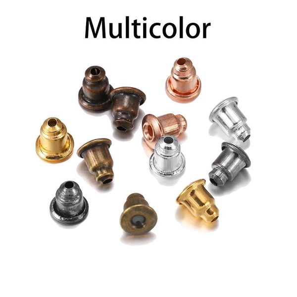 

56mm 200pcs earring studs backs ser scrolls ear findings diy blocked caps earring backs sers ear accessories supplies h jllptt, White