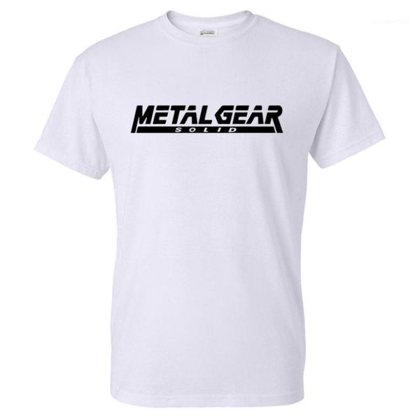 

men's t-shirts summer fashion game metal gear t shirt logo pattern print mens clothing streetwear sport tshirt casual cotton shirt.1, White;black