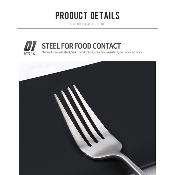 

white silver stainless steel cutlery set knife spoon fork kitchen tableware steak cutlery home dinnerware upscale dinner sqclkm